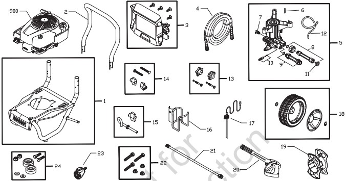 Sears Craftsman Pressure Washer 020436-1 Parts